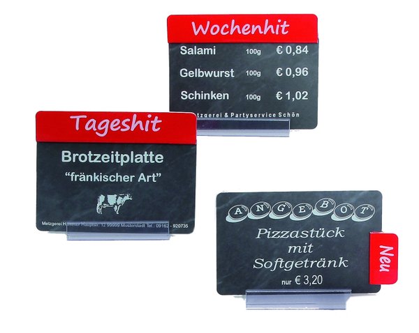 Preisschildcards 86 x 54 x 0,5 mm Schieferoptik,  700 St.